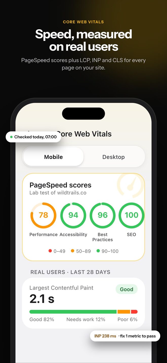 Search Console screenshot 5 - Core Web Vitals