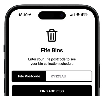 Fife Bins iOS app by Paul Fraser